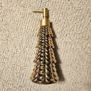 Gold Christmas Tree Soap Dispenser